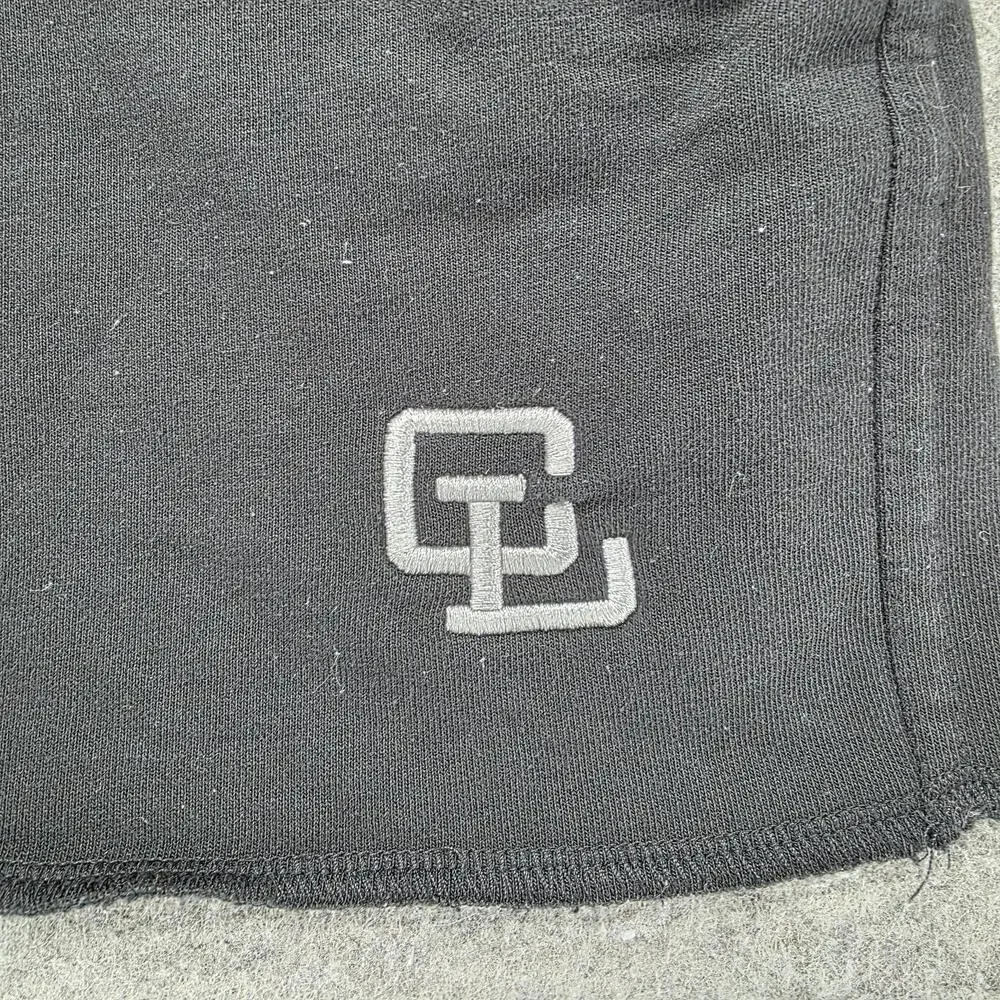 Clifford Lenox Sweat Shorts Mens XL Black Fleece 5 Inseam Pockets Drawstring